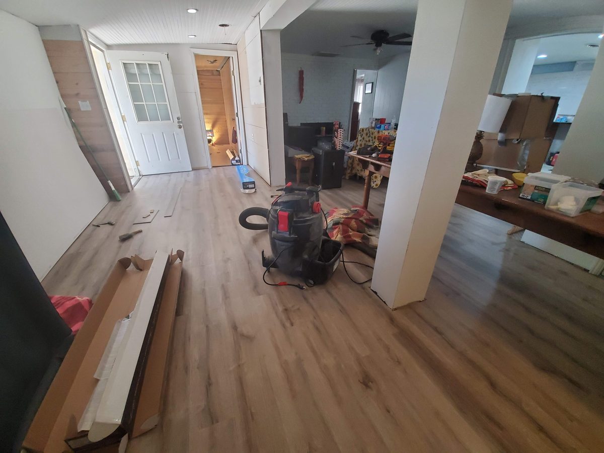 Finished flooring installation